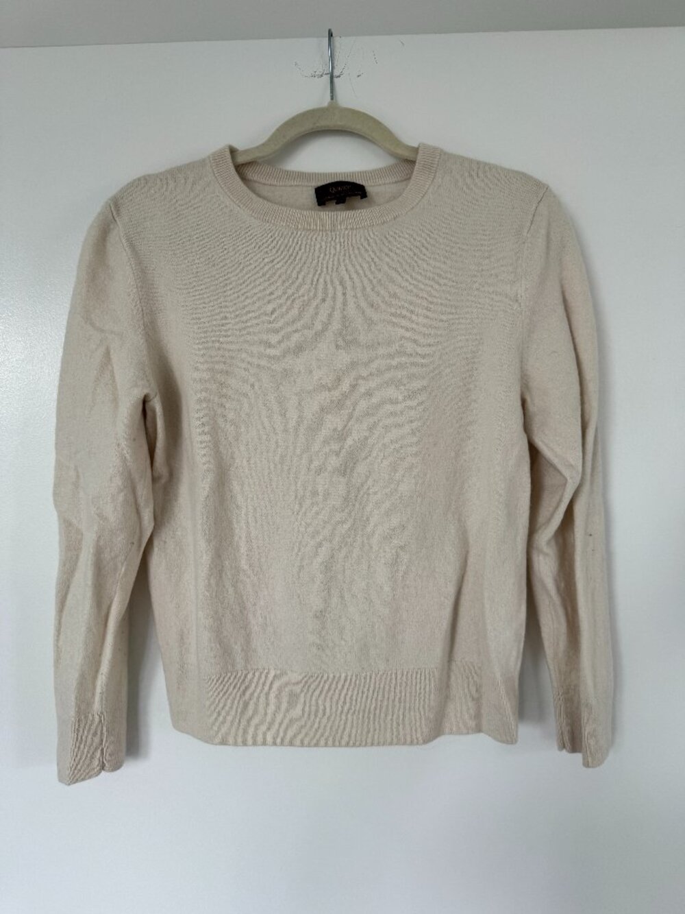 Quince Mongolian Cashmere Crewneck Sweater in Ivory